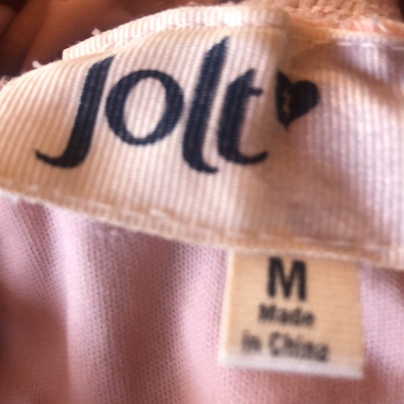 Jolt Dusty Pink Layered Crochet Skirt M - Picture 10 of 10